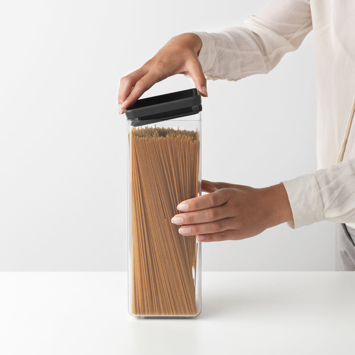 Brabantia Tasty+ Stapelbare Voorraadbus 2,5 L - Dark Grey