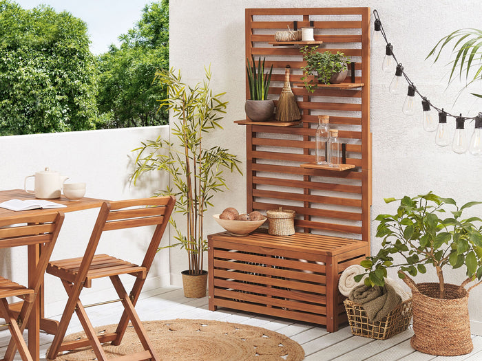 Beliani - MATINO - Tuinbank - Lichte houtkleur - Acaciahout