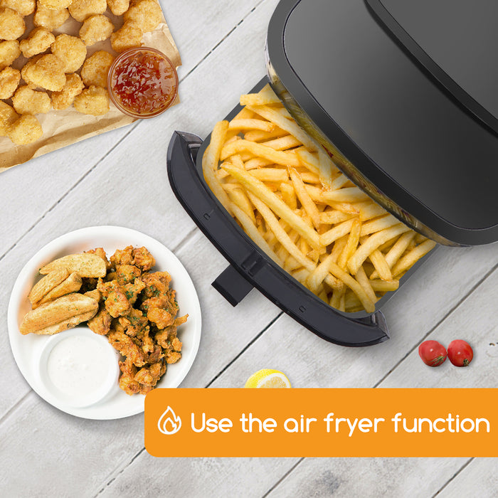 Aigostar Melodia 30XQJ-Airfryer-Heteluchtfriteuse-Stoomoven-Zwart