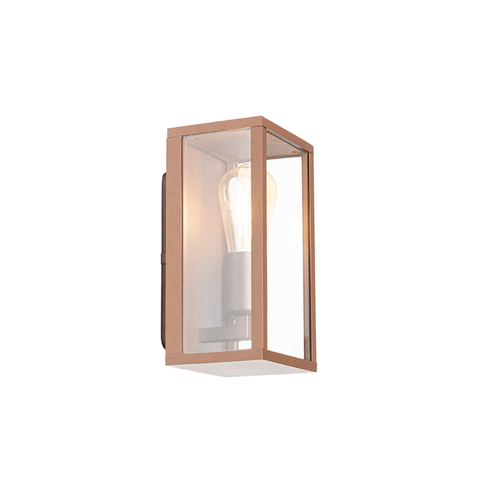 QAZQA Industriële wandlamp roestbruin 26 cm IP44  - Charlois