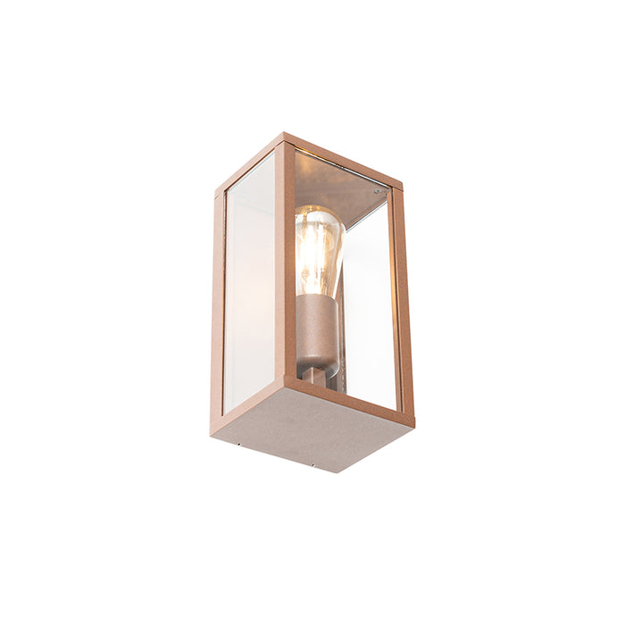 QAZQA Industriële wandlamp roestbruin 26 cm IP44  - Charlois