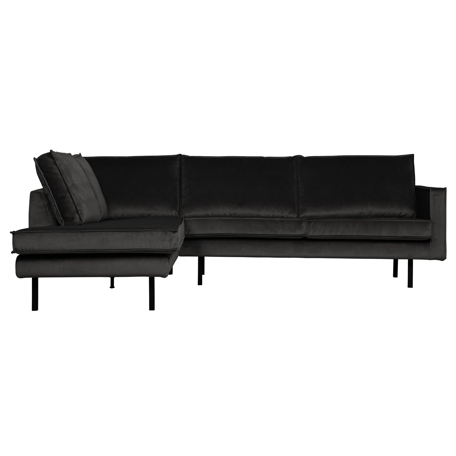 WOOOD Rodeo Hoekbank Links - Velvet -  Antraciet