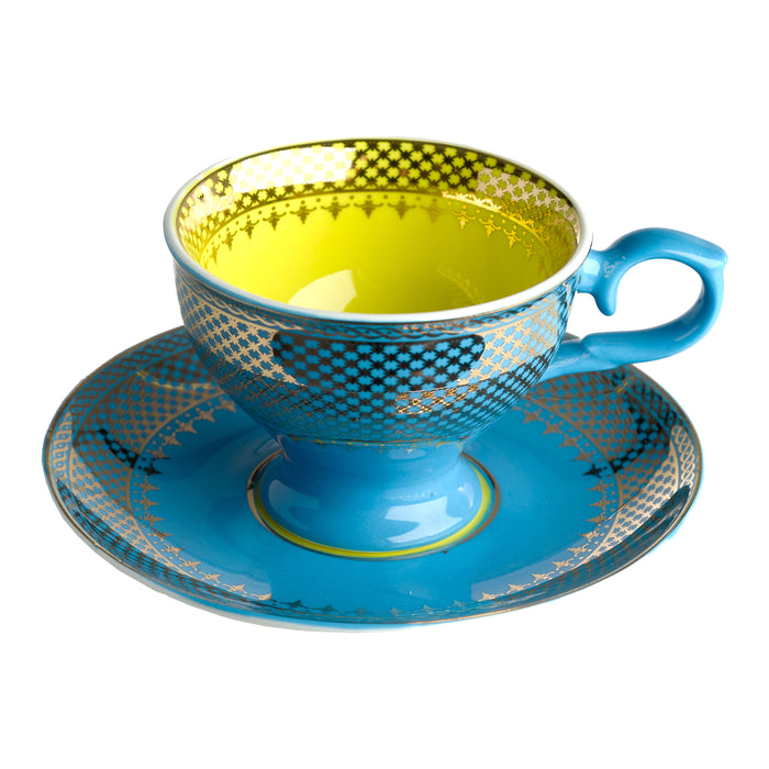 POLSPOTTEN Grandma Espresso Kop & Schotel Set van 4 - 0,09 L