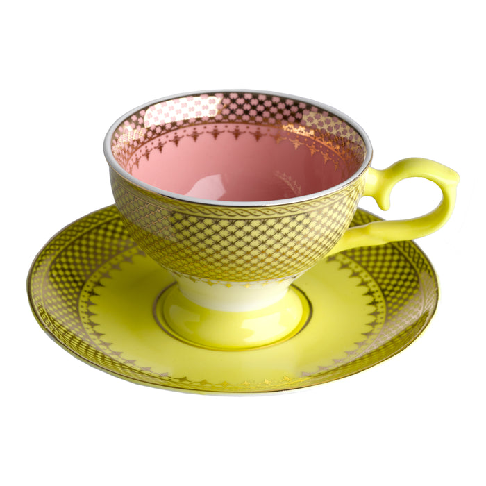 POLSPOTTEN Grandma Espresso Kop & Schotel Set van 4 - 0,09 L