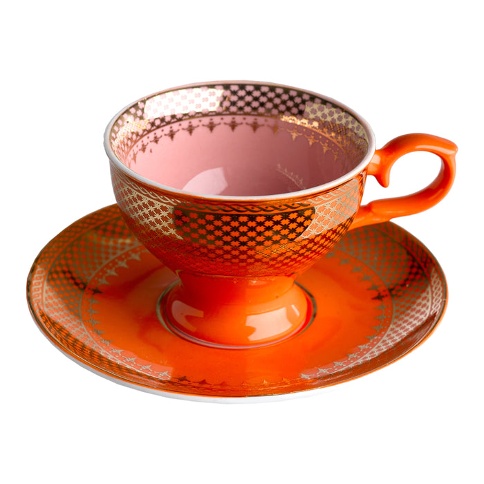 POLSPOTTEN Grandma Espresso Kop & Schotel Set van 4 - 0,09 L