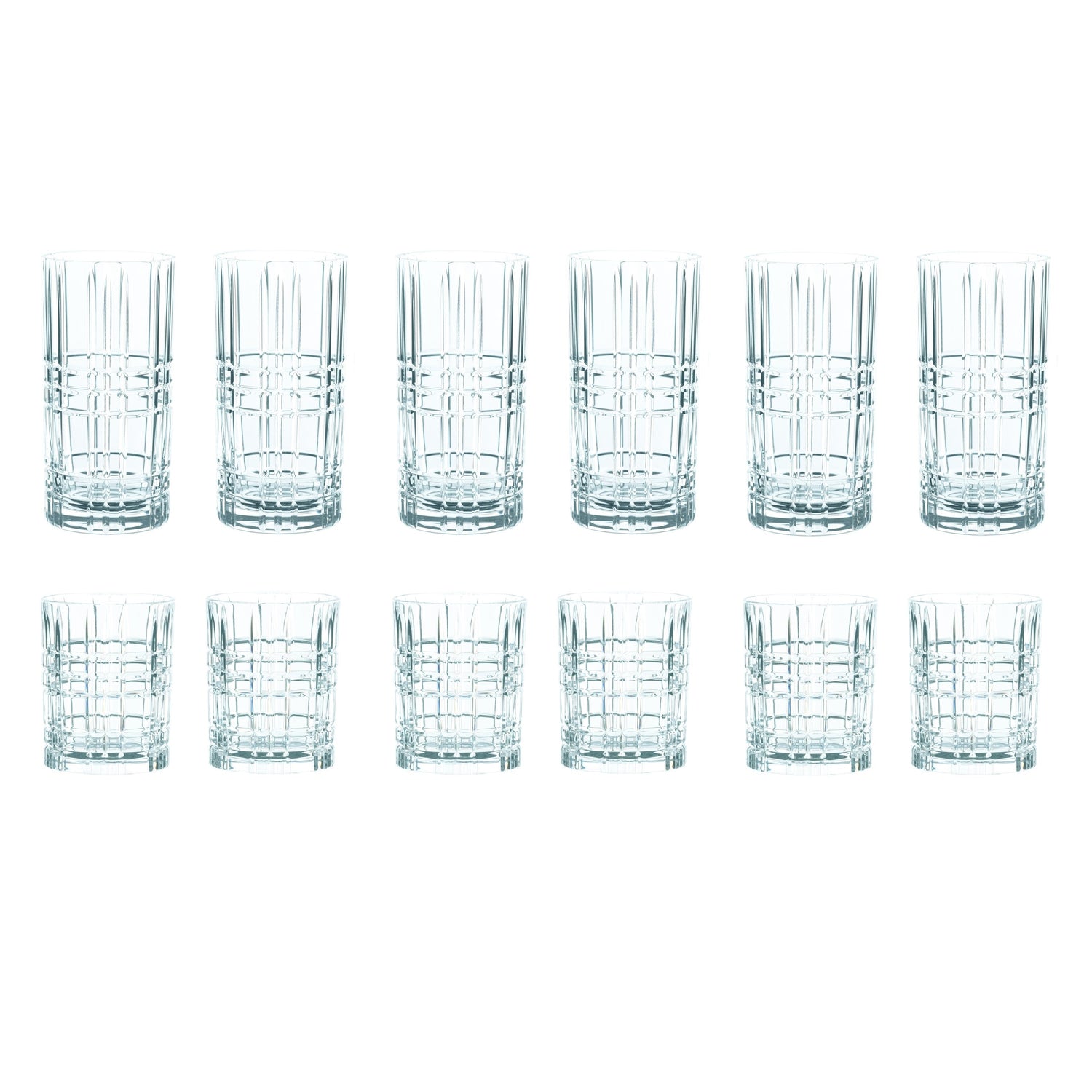 Nachtmann Square Whiskey- en Longdrinkglazen Set 12-delig