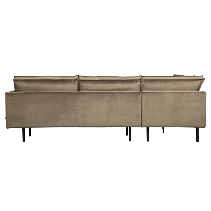 WOOOD Rodeo Hoekbank Links - Velvet -  Taupe