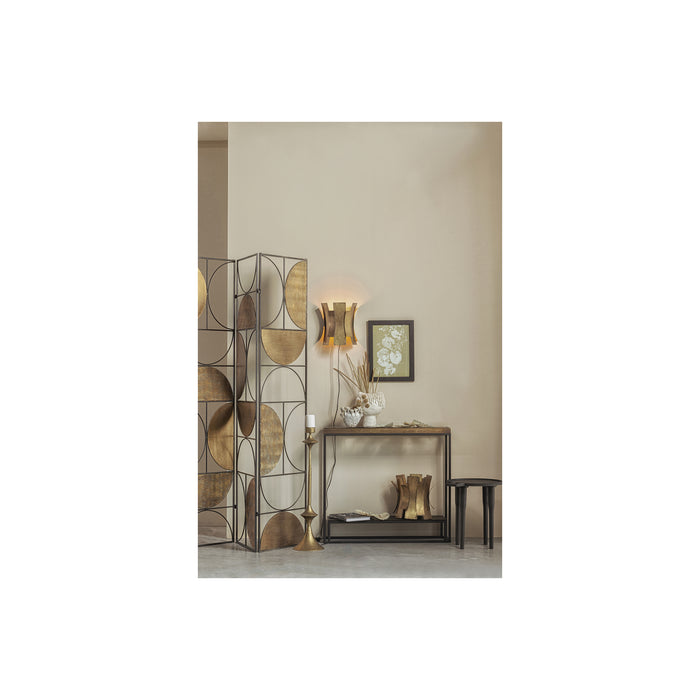 WOOOD Sunday bijzettafel - Metaal|Glas - Zwart - 74x82x21