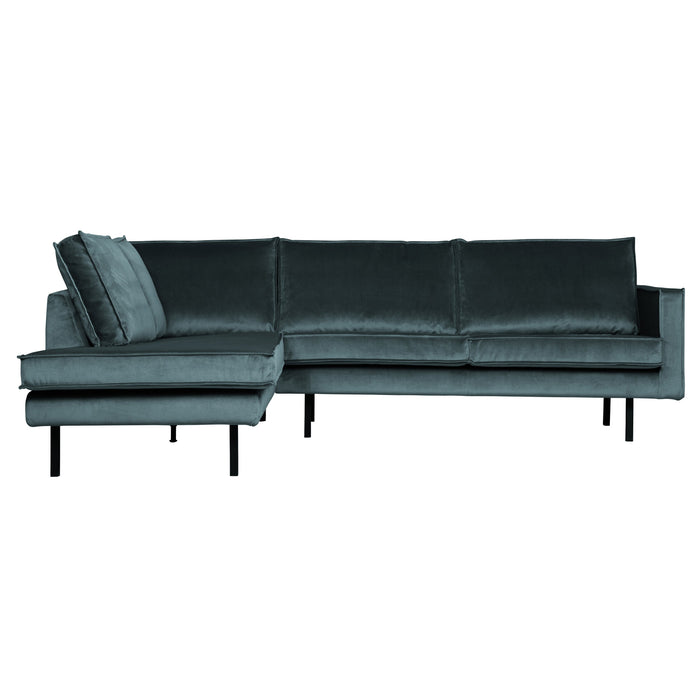WOOOD Rodeo Hoekbank Links - Velvet -  Teal