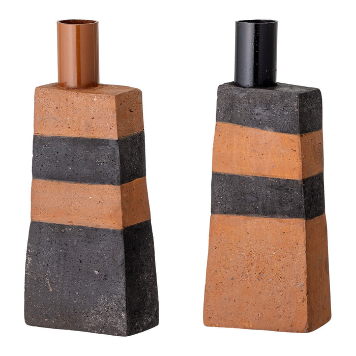 Bloomingville Terracotta Kandelaar - Set van 2