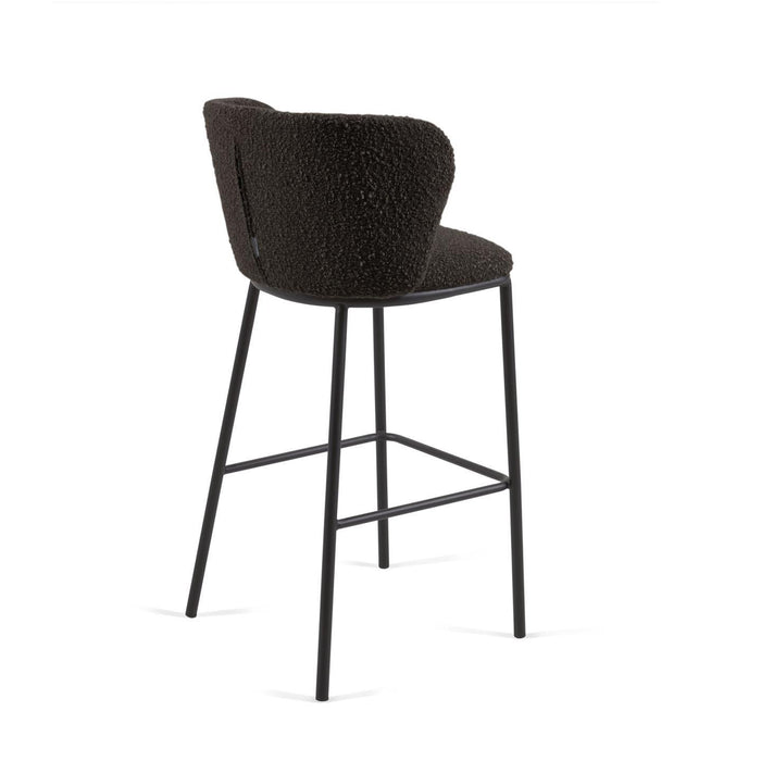 Kave Home Ciselia Barkruk - Zwart