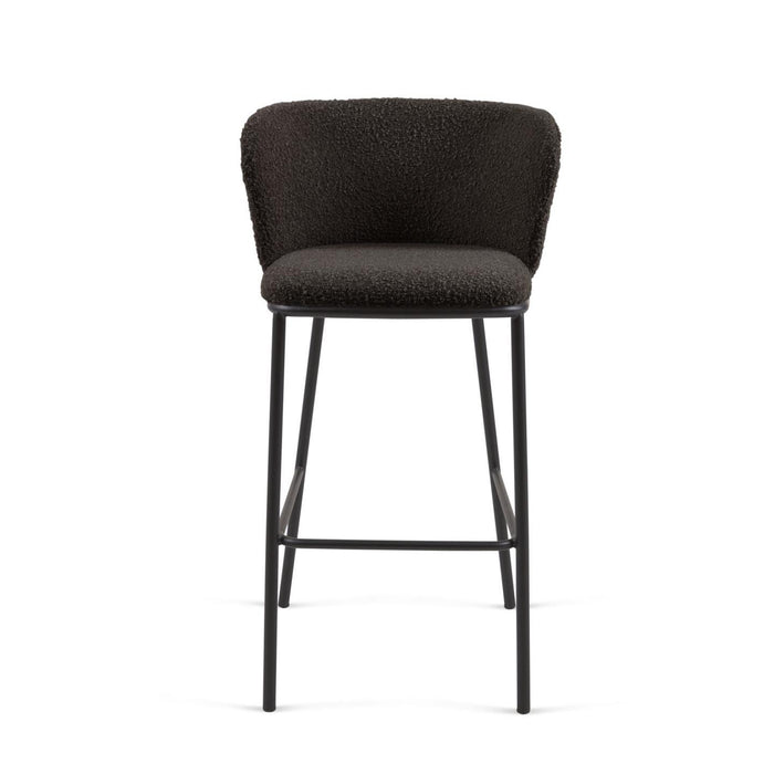 Kave Home Ciselia Barkruk - Zwart