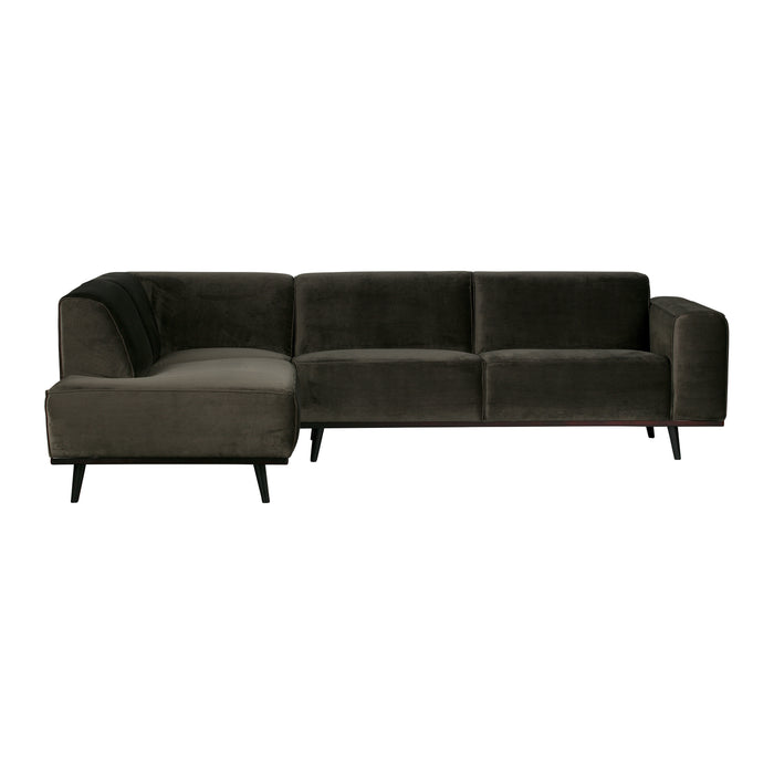 WOOOD Statement Hoekbank Links - Fluweel - Warm Green