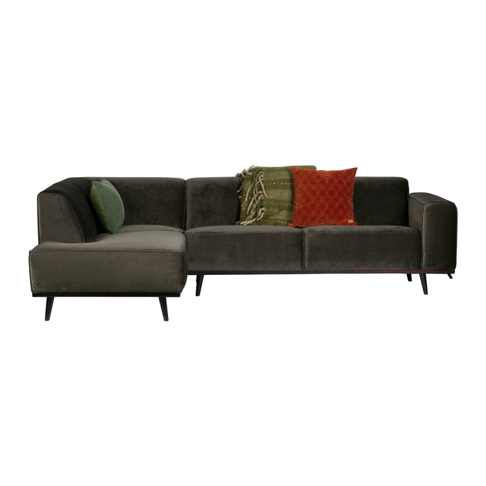 WOOOD Statement Hoekbank Links - Fluweel - Warm Green
