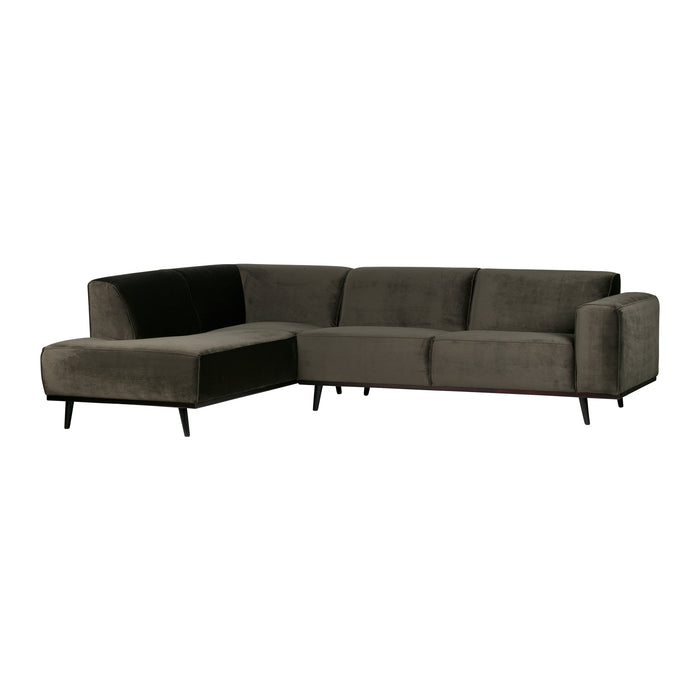 WOOOD Statement Hoekbank Links - Fluweel - Warm Green