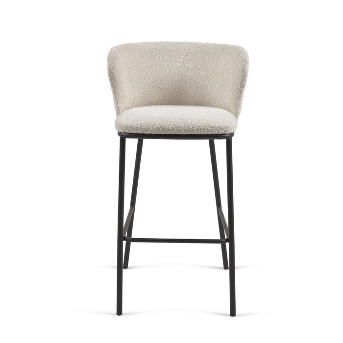 Kave Home Ciselia Barkruk - Wit