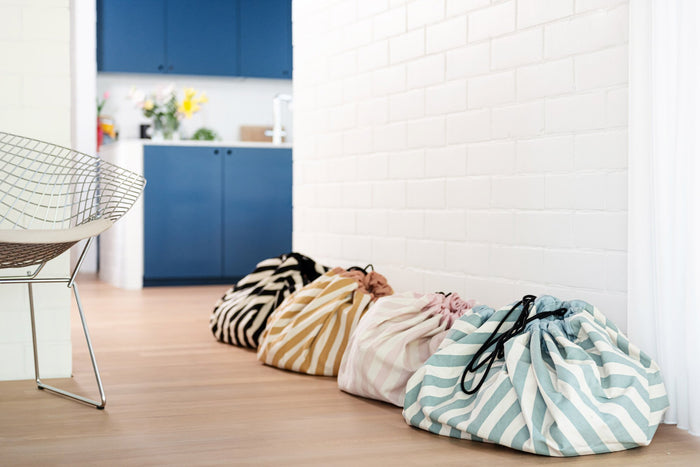 Play & Go Stripes Green toy storage bag