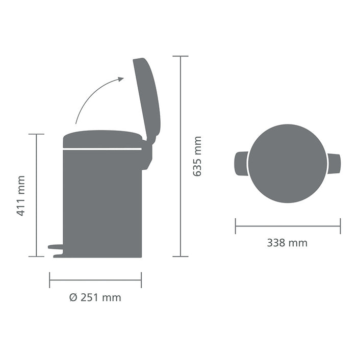 Brabantia NewIcon Pedaalemmer 12 L - Soft Beige