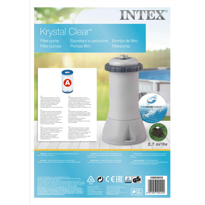 INTEX Cartridge filterpomp 3407 L|u 28638GS