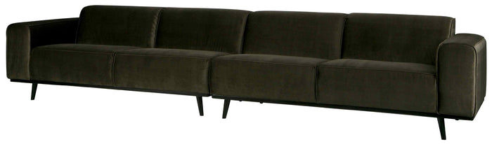 WOOOD Statement 4-zitsbank XL - Fluweel - Dark Green Hunter