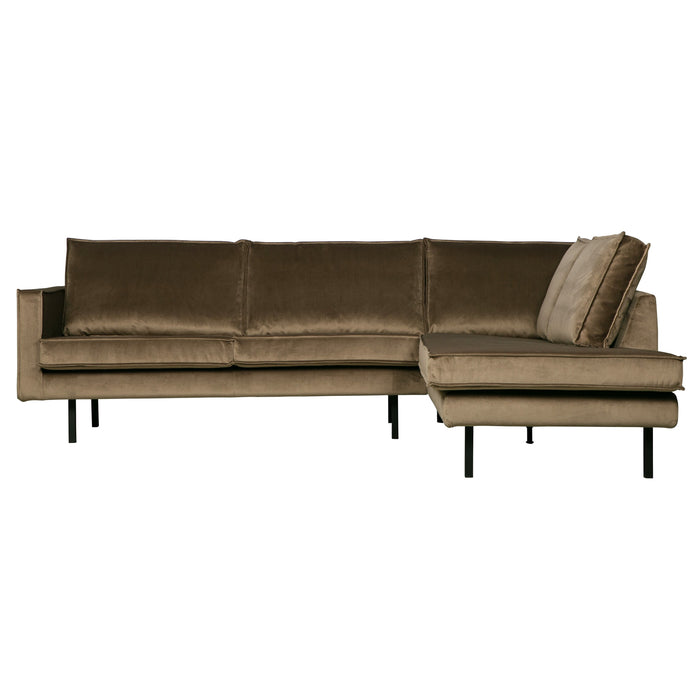 WOOOD Rodeo Hoekbank Rechts - Velvet -  Taupe