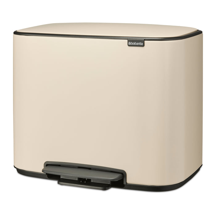 Brabantia Bo Pedaalemmer 34 Liter (11 + 23 Liter) - Soft Beige