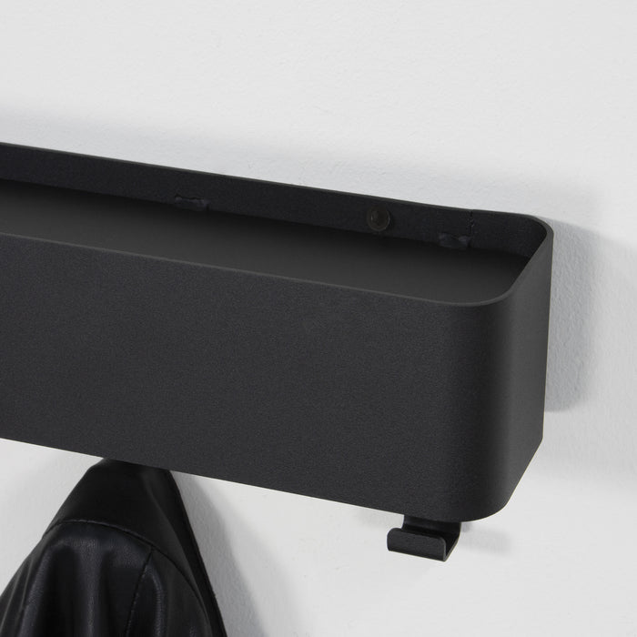 Spinder Design Dax Play 7 Wandkapstok H 12 cm - Zwart