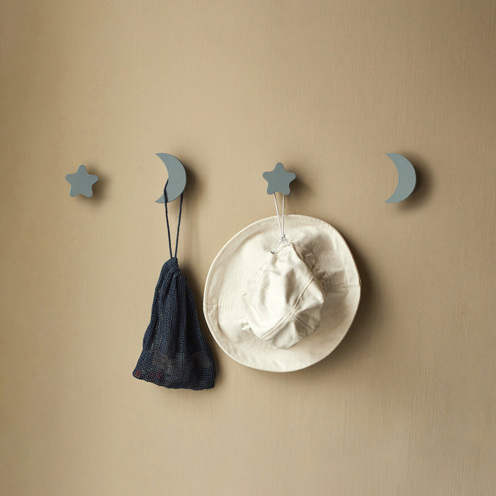 Nofred Stars & Moons Kapstokhaken - Blauw