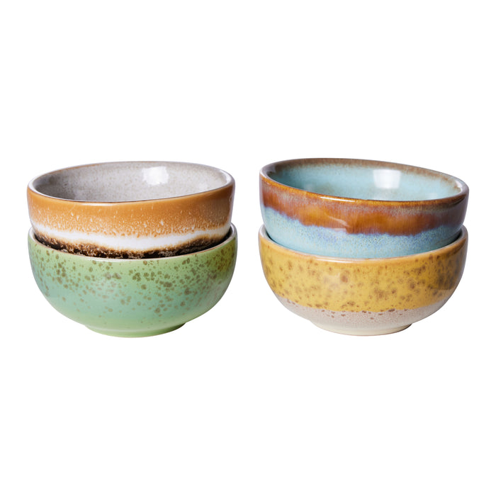 HKliving 70's Kommetjes Ø 8,3 cm - Set van 4 - Castor