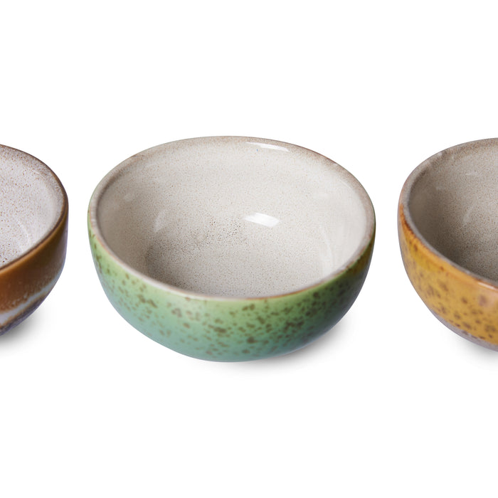 HKliving 70's Kommetjes Ø 8,3 cm - Set van 4 - Castor