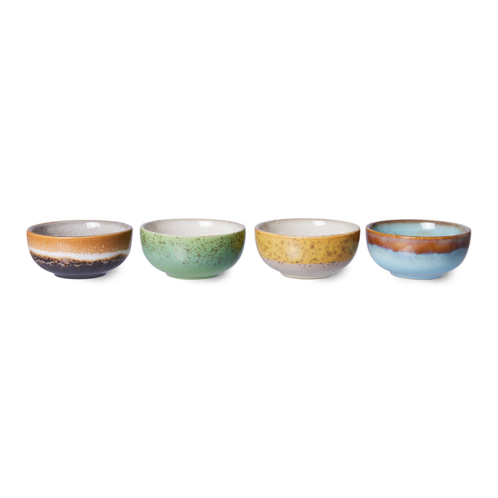 HKliving 70's Kommetjes Ø 8,3 cm - Set van 4 - Castor