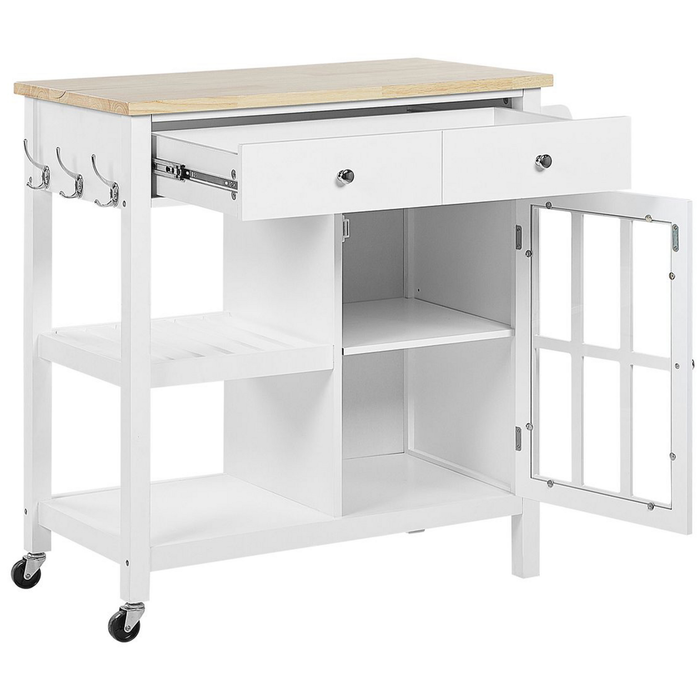 Beliani - GENOA - Keukentrolley - Wit - MDF