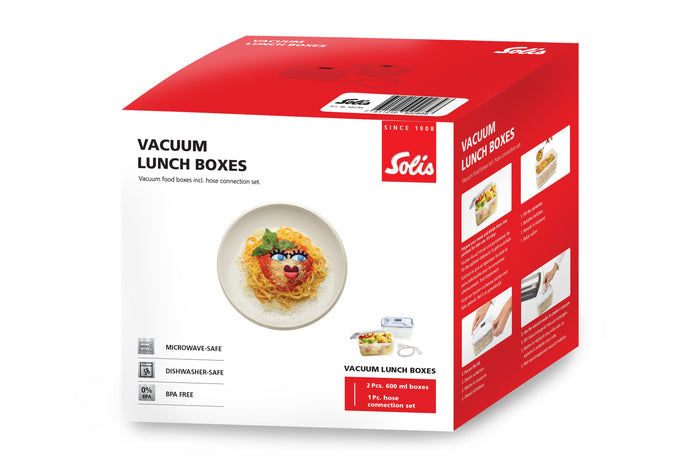 Solis Vacuum Lunch Boxen - 600 ml - Vershoudbakjes - 2 stuks