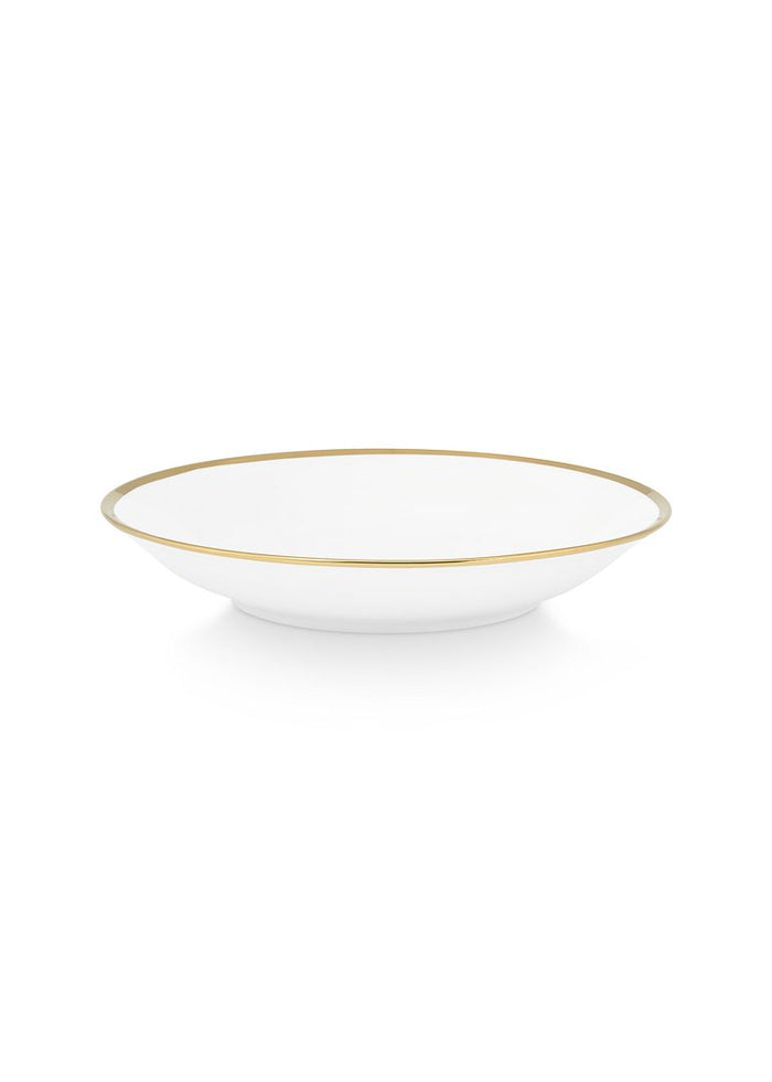 vtwonen Pasta Borden - Set van 2 - Wit|Goud - Porselein - Ø 25.5cm