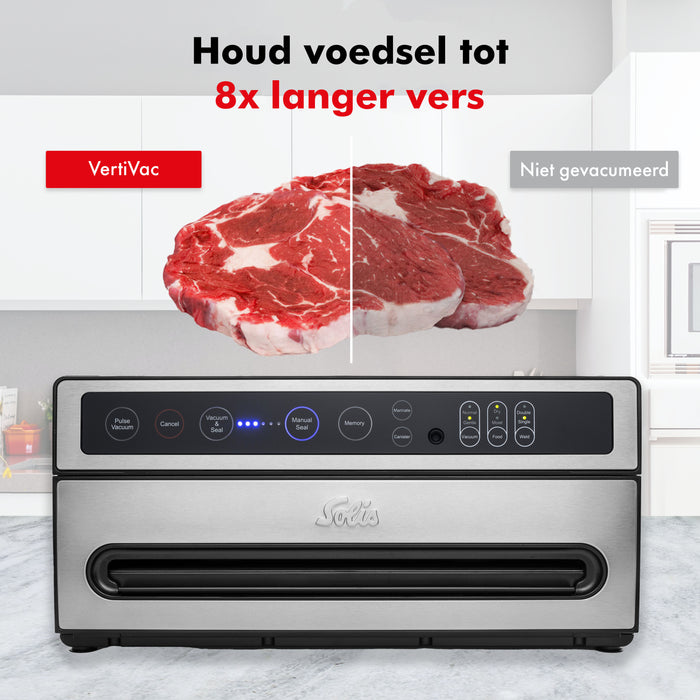 Solis VertiVac 5704 Vacumeermachine - Met Marineerfunctie - Zilver