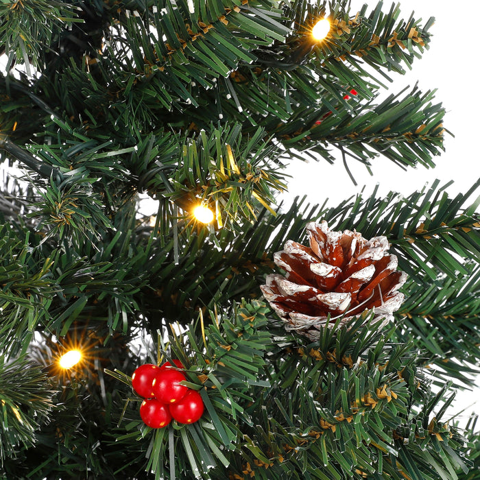 Black Box Trees Creston Set van 2 Kerstbomen en 1 Krans - LED - Groen