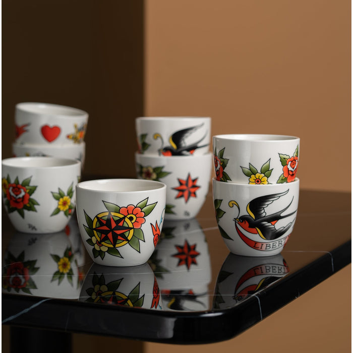 POLSPOTTEN Tattoo Kopjes 4st. Wit
