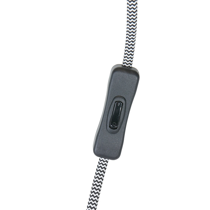 Mexlite - wandlamp - Cera - zwart - metaal - bedlampje - E14 - 7647ZW