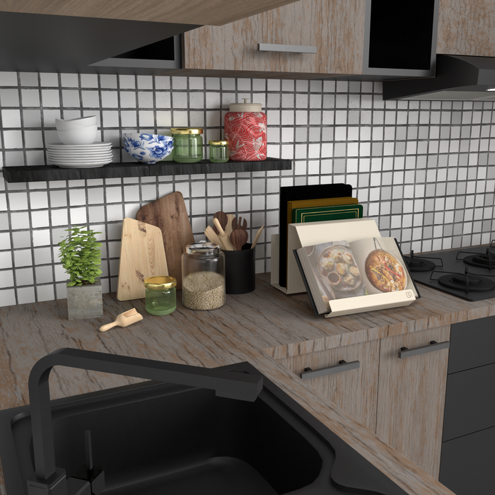 Steellish Kitchen Butler Kookboekhouder Grijs