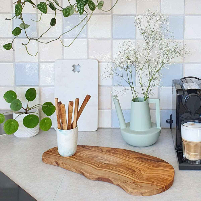 Bowls and Dishes Pure Olive Wood Tapasplank 45 x 50 cm