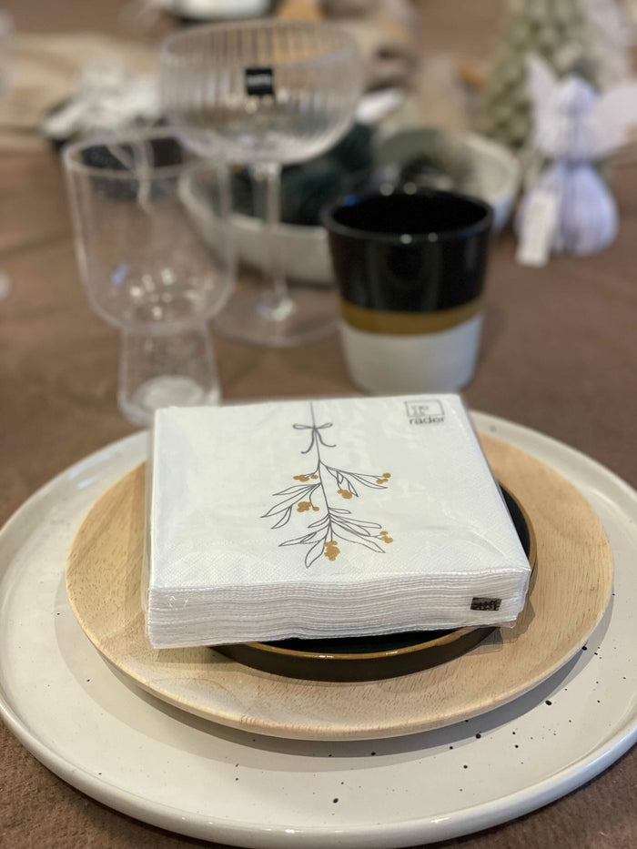 Räder papieren servetten mistletoe (33 centimeter x 33 centimeter)