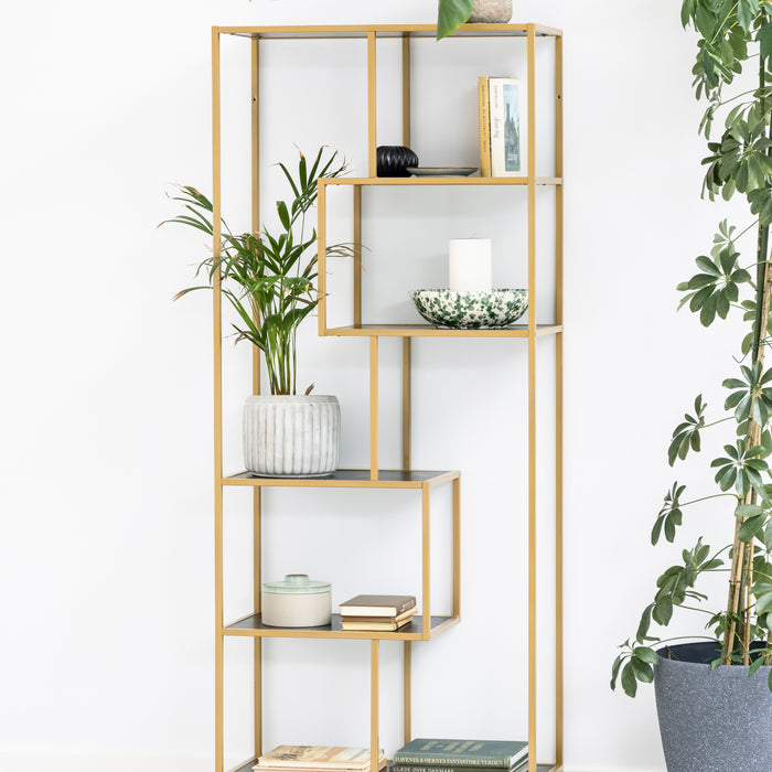 by fonQ  Jaxon Stellingkast 185 x 77 cm - Zwart / Goud