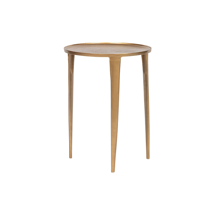 WOOOD medaillon bijzettafels set van 2 metaal antique brass