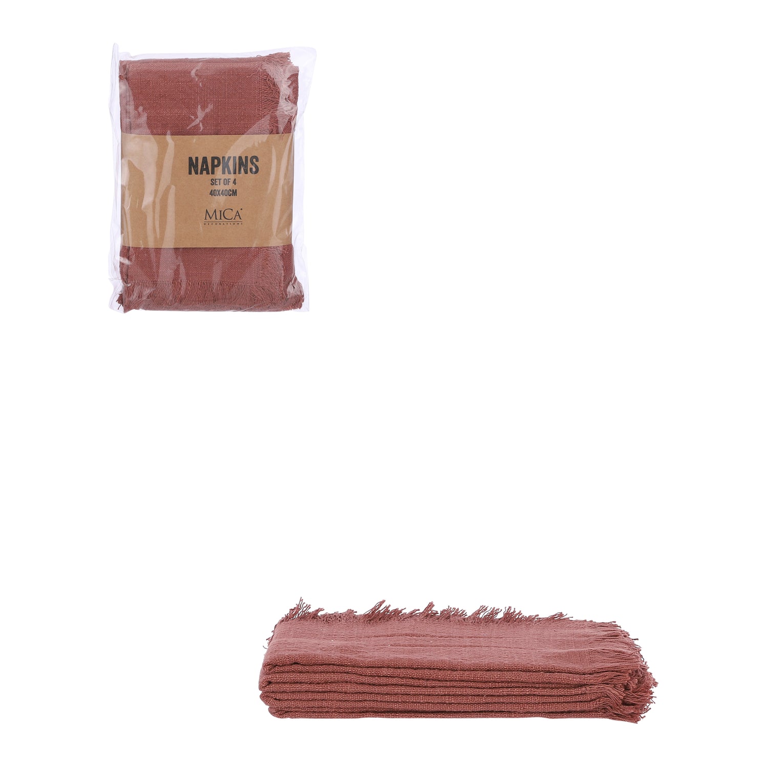 Mica Decorations Xavie Servet 4 st. - Bruin