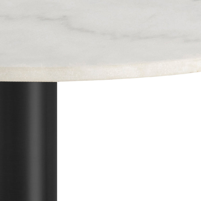 by fonQ Marble Salontafel Marmer - Ø 80 - Wit/Zwart