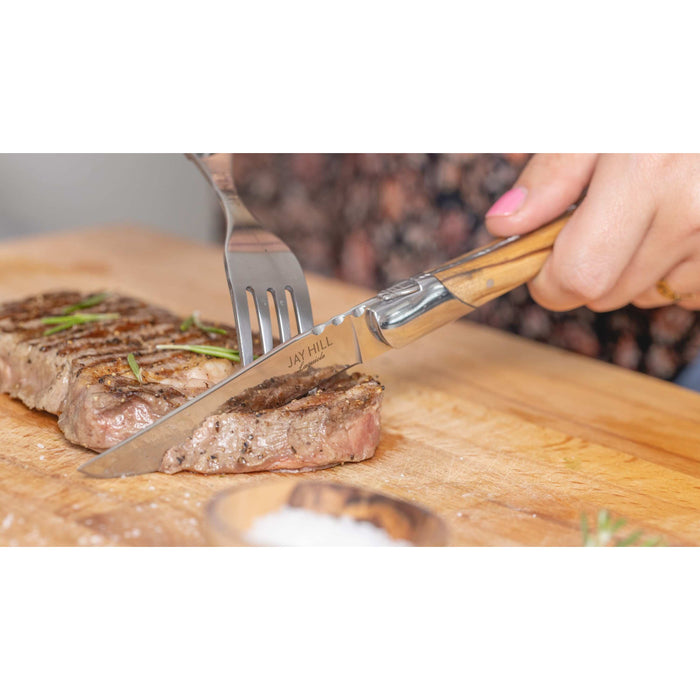 Jay Hill Steakmessen Laguiole - Olijfhout - 6 stuks