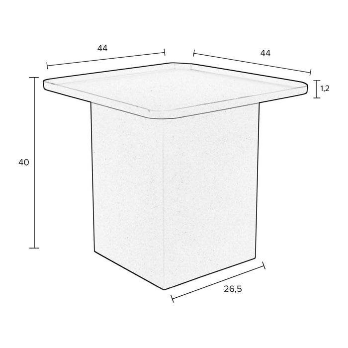 by fonQ basic Amalie Bijzettafel - Wit