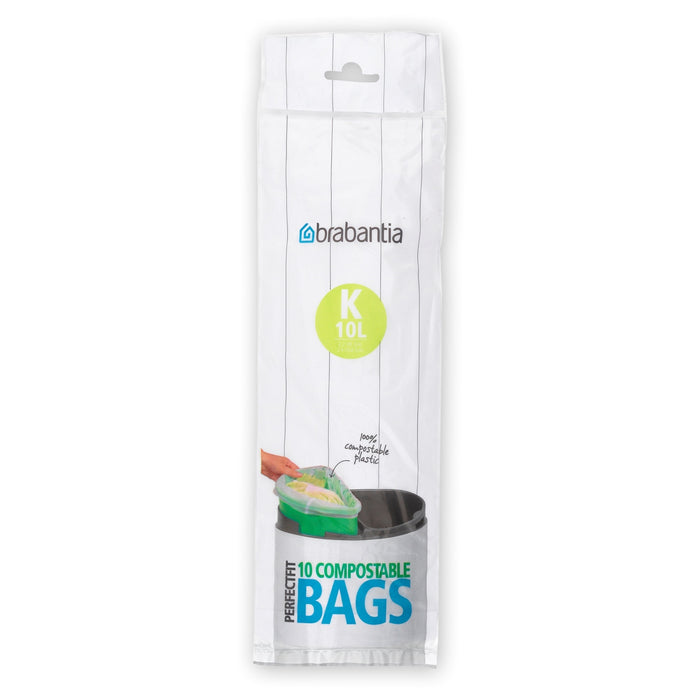 Brabantia Type K PerfectFit Composteerbare Afvalzak 10 Liter - 10 zakken