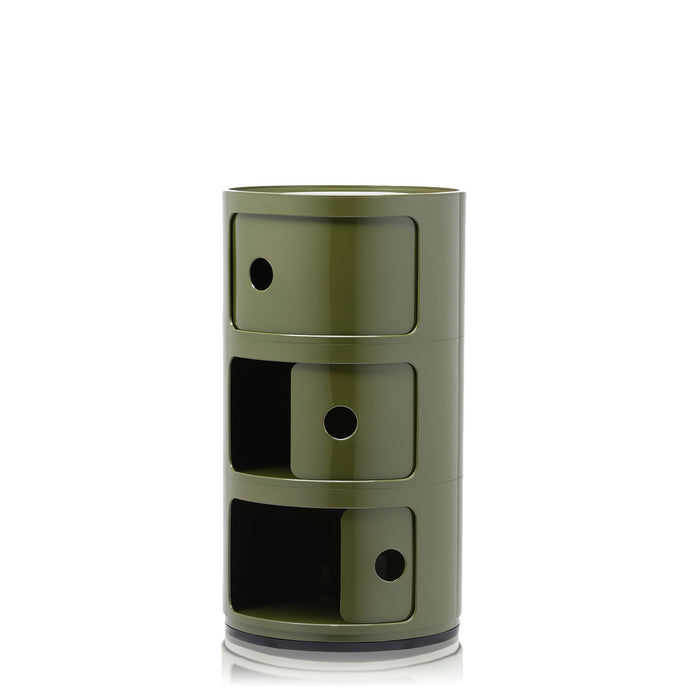 Kartell Componibili Kast - 3 Modules - Mosgroen