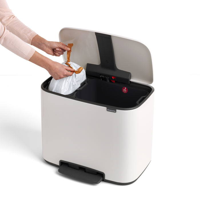 Brabantia Bo Pedaalemmer 11 +  23 L - Wit